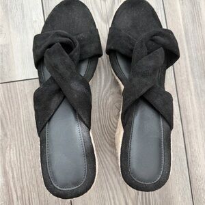 Elegant Black Women's Slip-On Sandals